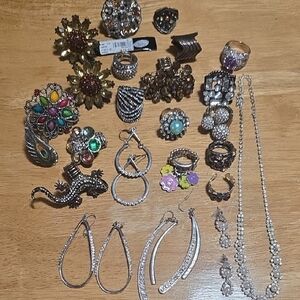 Elegant Silver and Gold Jewelry Set